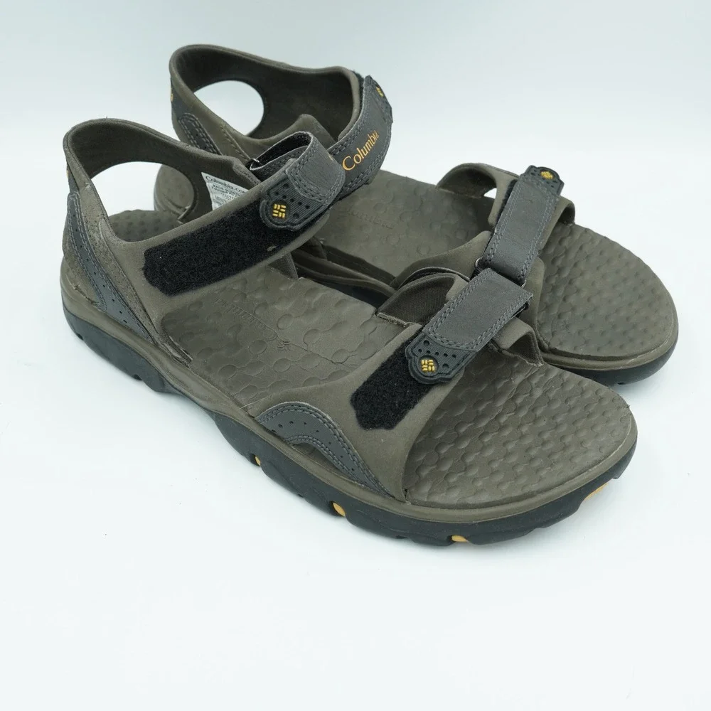 Columbia Mens 10 Outdoor Hiking Sandals Olive Green Strap Comfort‎ Water Shoes